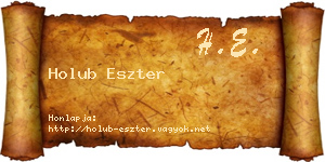 Holub Eszter névjegykártya